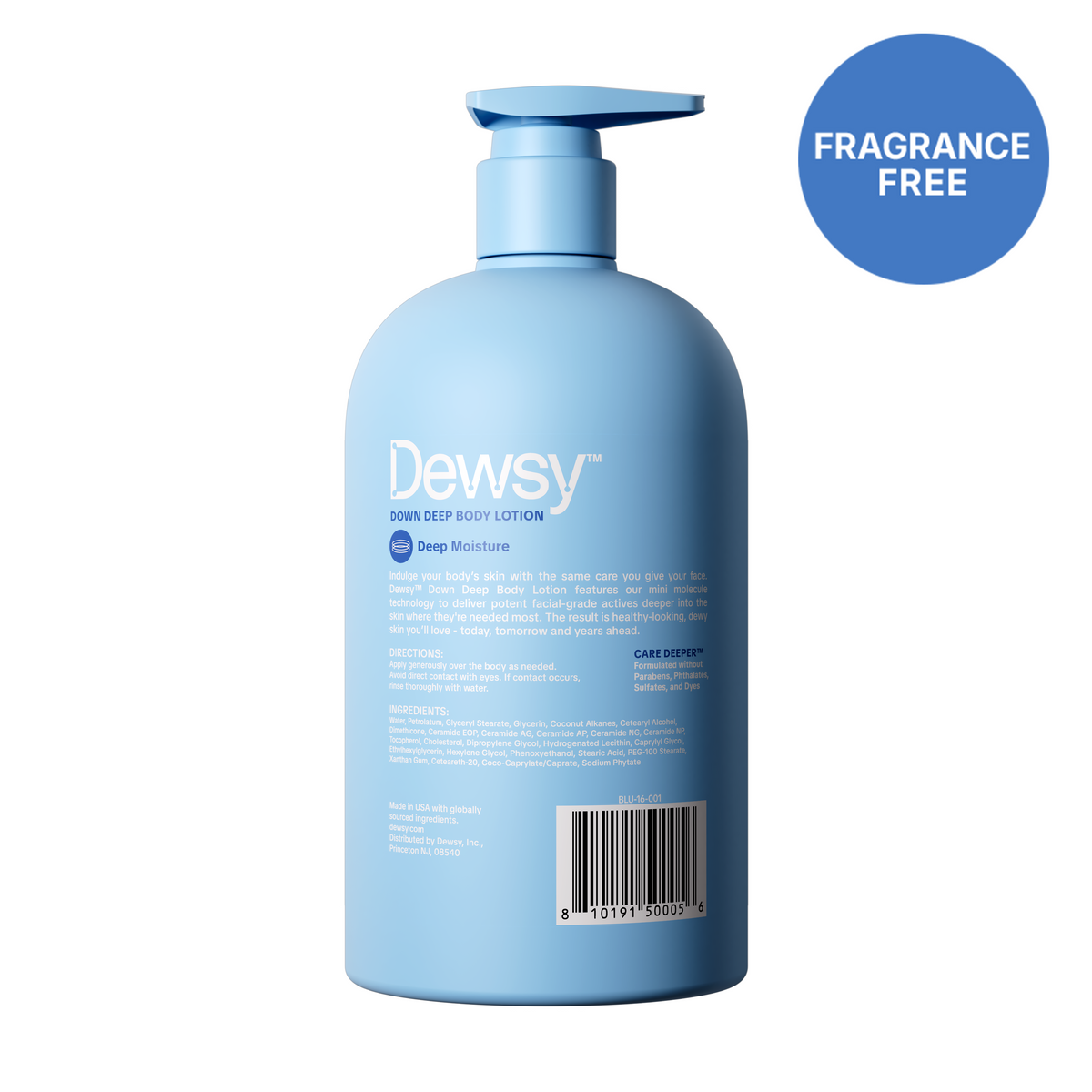 Down Deep Body Lotion · 5 Essential Ceramides Unscented, Fragrance Free