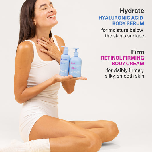 Hydrate & Firm Body Care Bundle · HA Body Serum + Bounce Back Retinol Body Cream