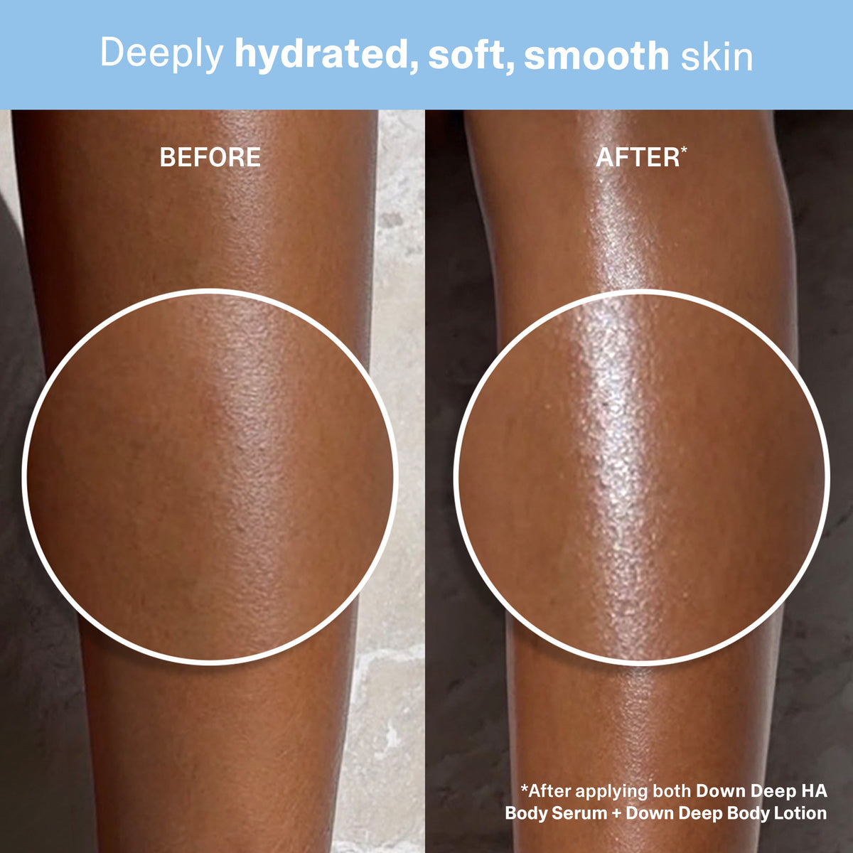 Down Deep Body Care Bundle · Body Serum and Body Lotion