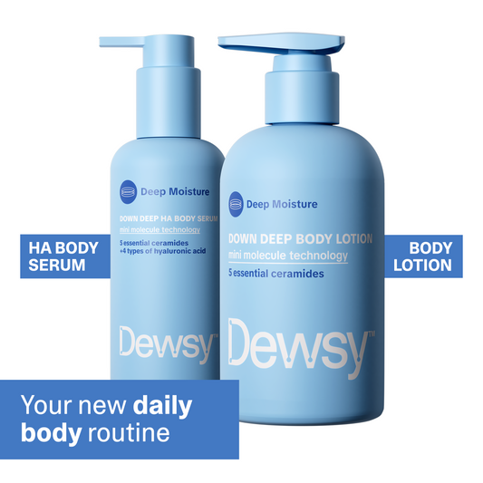 Dewsy Better Together Bundle — HA Body Serum and Down Deep Body Lotion, your new daily body routine