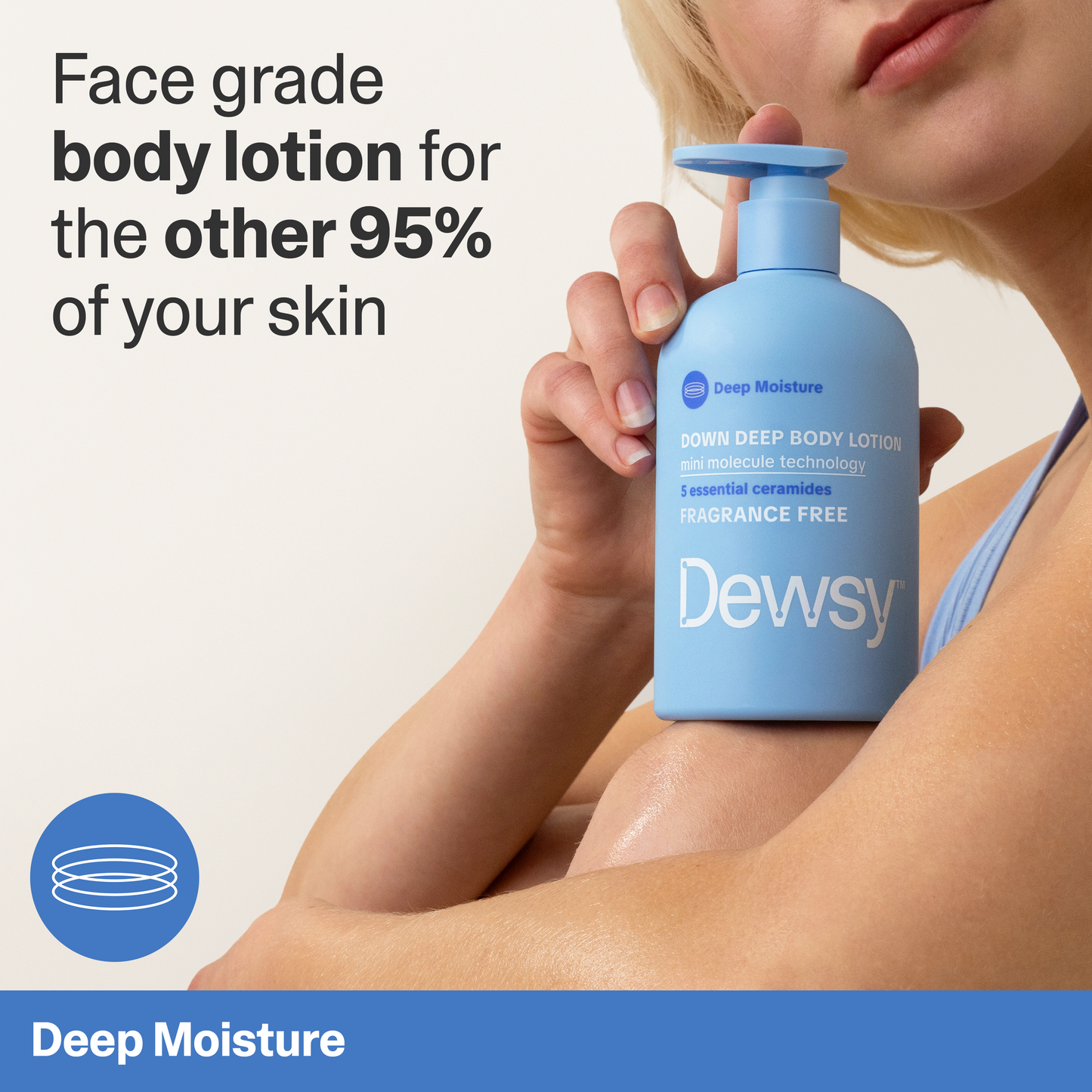 Down Deep Body Lotion - Deep Moisture Unscented, Fragrance Free