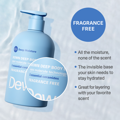 Down Deep Body Lotion - Deep Moisture Unscented, Fragrance Free