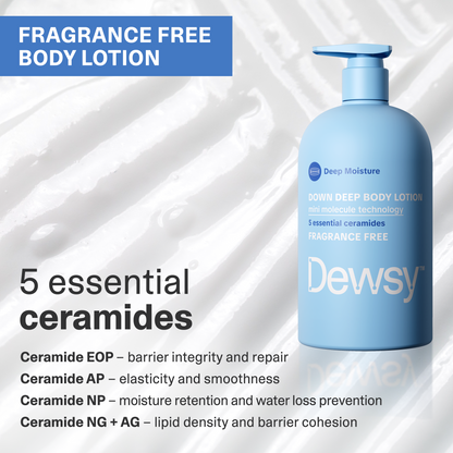 Down Deep Body Lotion - Deep Moisture Unscented, Fragrance Free