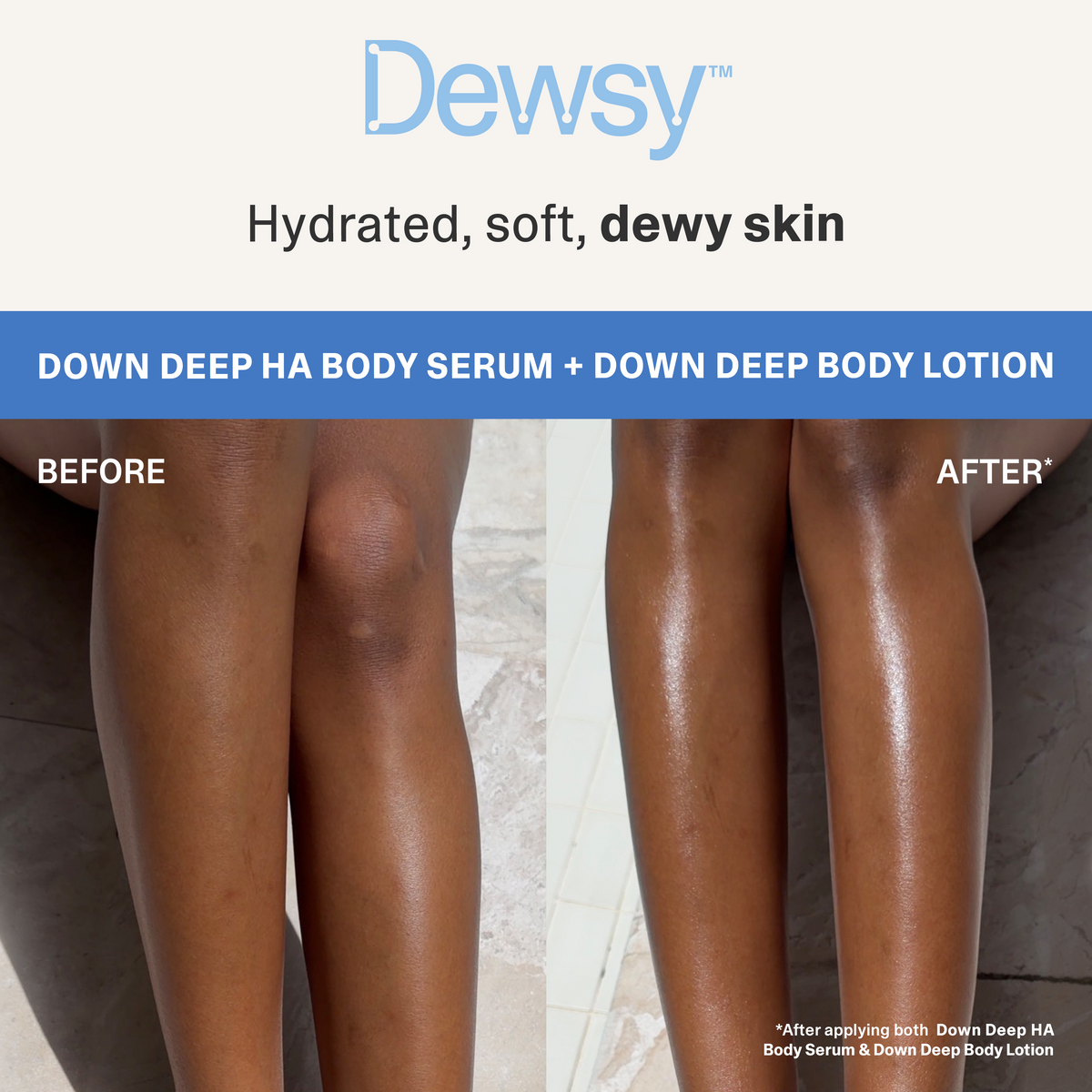 Down Deep Body Care Bundle · Body Serum and Body Lotion