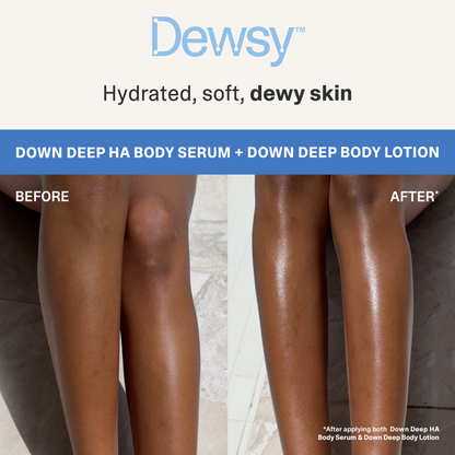 Down Deep Body Care Bundle · Body Serum and Body Lotion